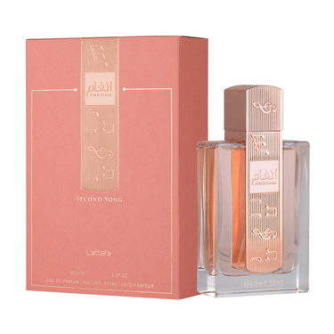 Lattafa Angham Second Song Eau de Parfum bottle and box