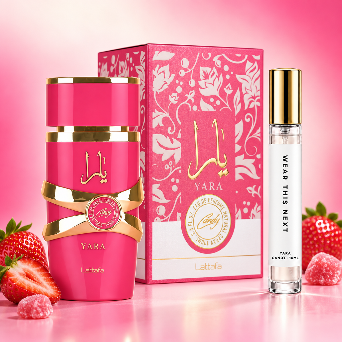 Lattafa Yara Candy Eau de Parfum bottle