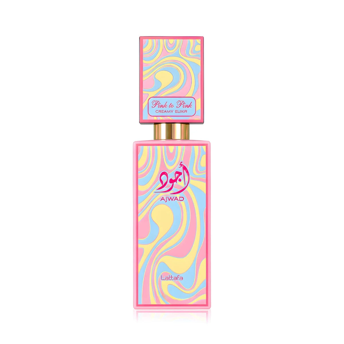 Lattafa Ajwad Pink to Pink Creamy Elixir perfume bottle