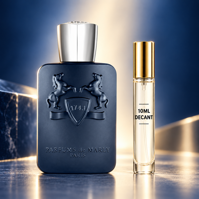 Parfums de Marly Layton bottle and Wear This Next 10ml decant
