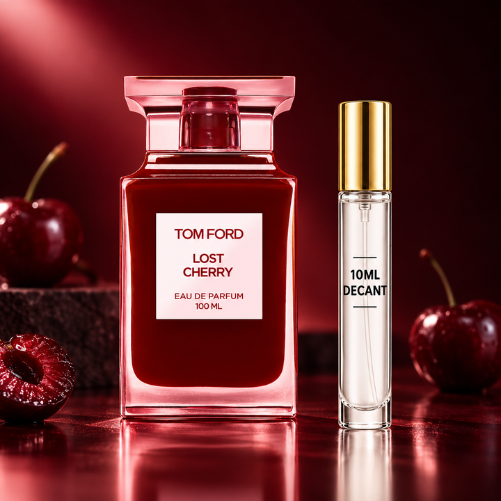 Tom Ford Lost Cherry bottle and Wear This Next 10ml decant
