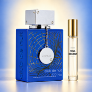 Armaf Club de Nuit Iconic bottle and Wear This Next 10ml gold-lid decant