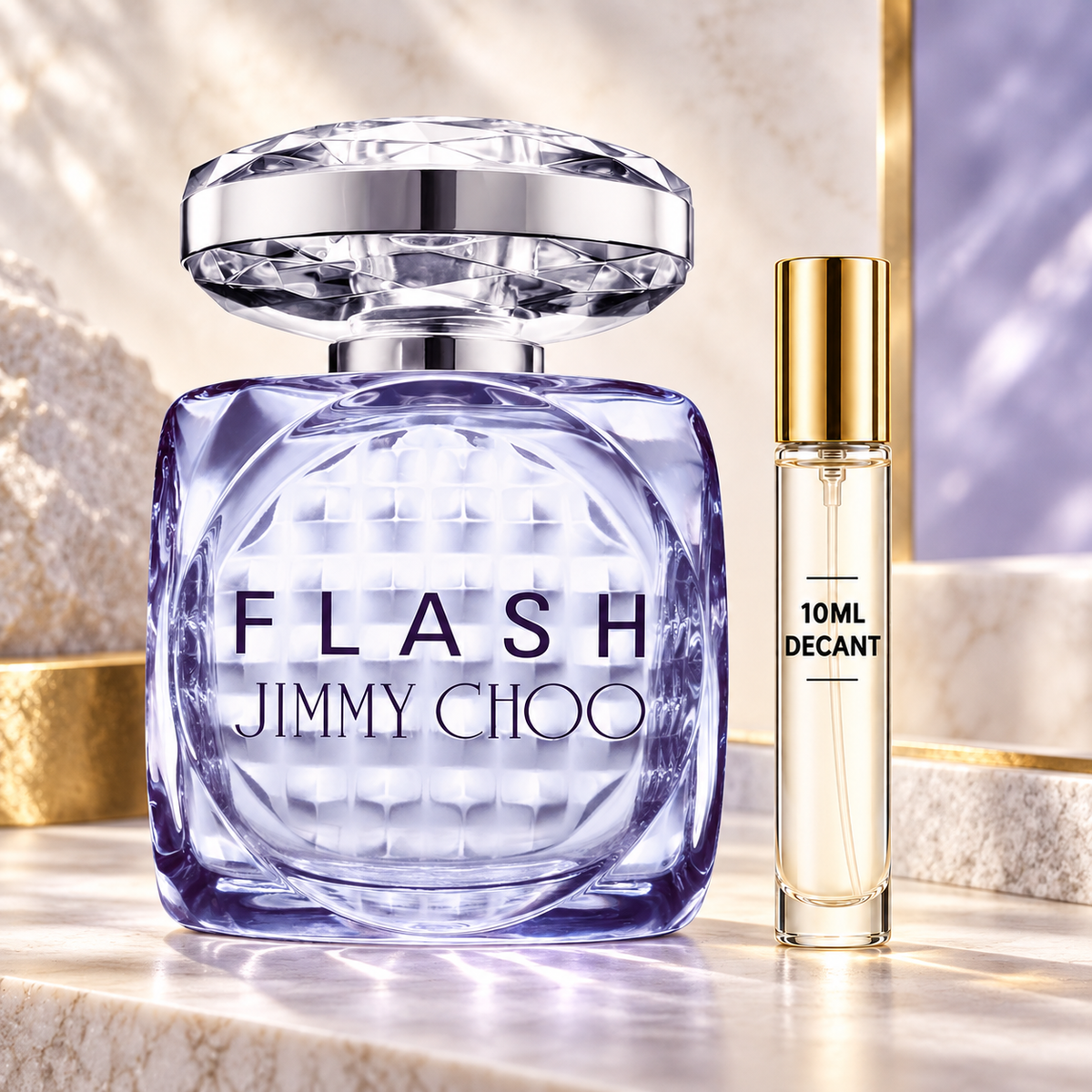 Jimmy Choo Flash bottle and Wear This Next 10ml decant