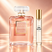 Chanel Coco Mademoiselle bottle and Wear This Next 10ml travel size