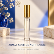 Armaf Club de Nuit Iconic 10ml Eau de Parfum decant with gold lid
