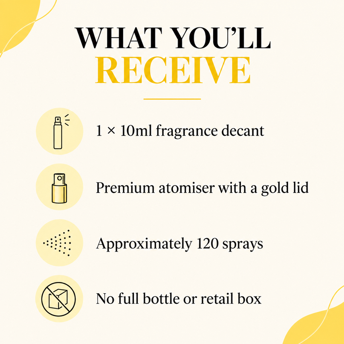What you receive with the Armaf Odyssey Homme Mega Men 10ml decant