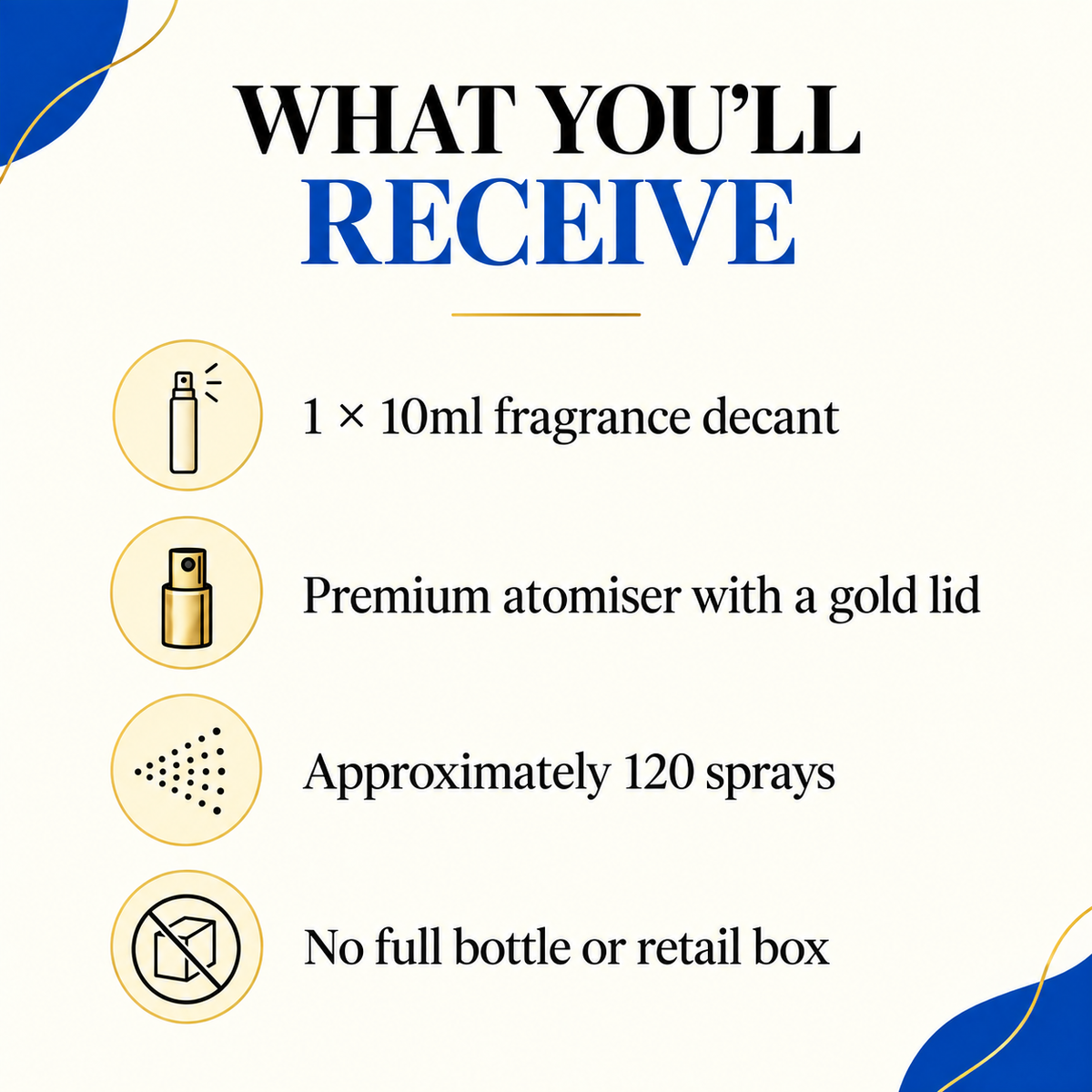 What you receive with the Armaf Club de Nuit Iconic 10ml decant