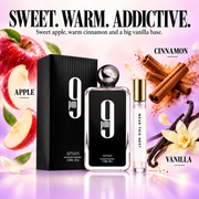 Afnan 9PM scent profile: apple, cinnamon and vanilla