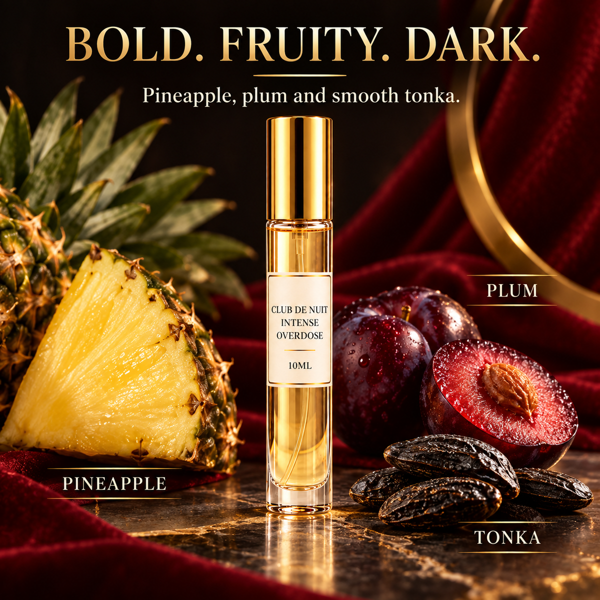 Armaf Club de Nuit Intense Overdose scent profile: pineapple, plum and tonka