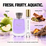 Rasasi Hawas scent profile: apple, fresh spice and amber woods