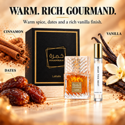 Lattafa Khamrah scent profile: cinnamon, dates and vanilla