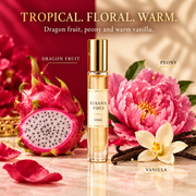 Afnan Kiaana Vibes scent profile: dragon fruit, peony and vanilla