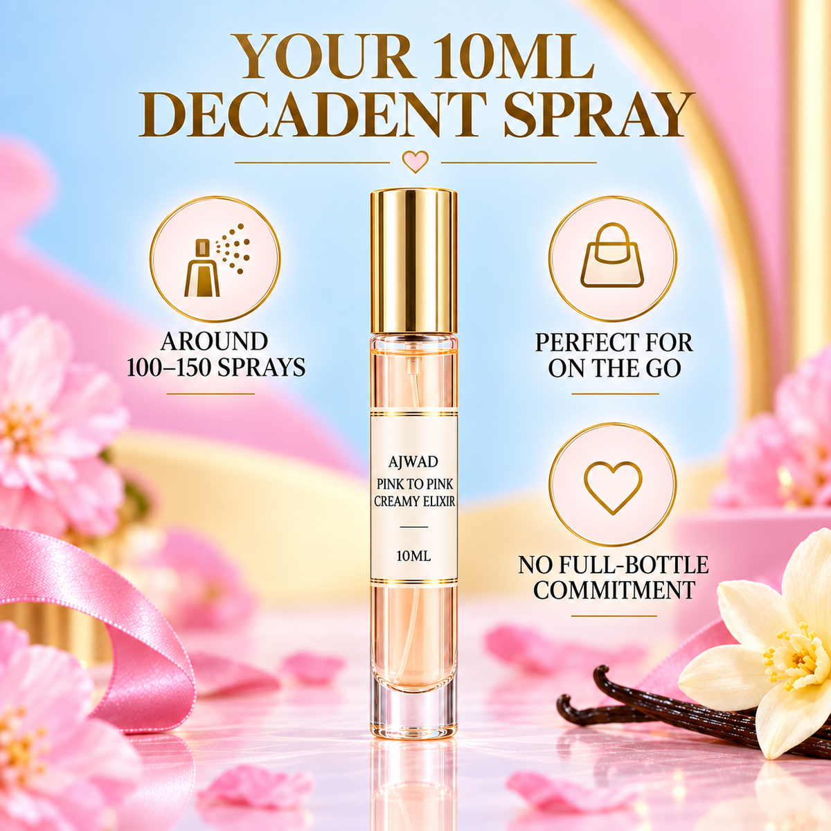 Benefits of the Lattafa Ajwad Pink to Pink Creamy Elixir 10ml perfume decant