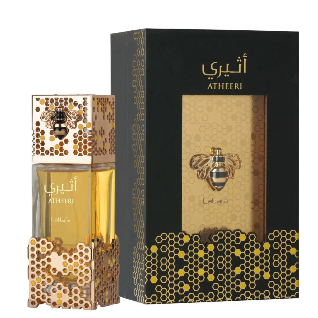 Original Lattafa Atheeri retail perfume bottle and box