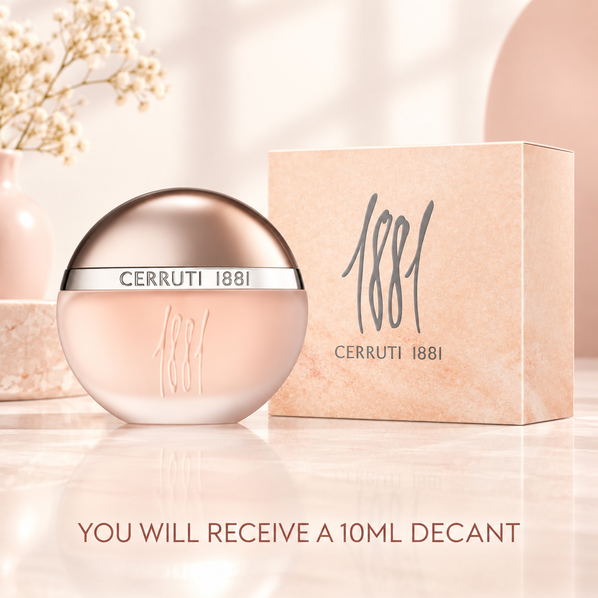 Original Cerruti 1881 Pour Femme bottle and box shown for reference