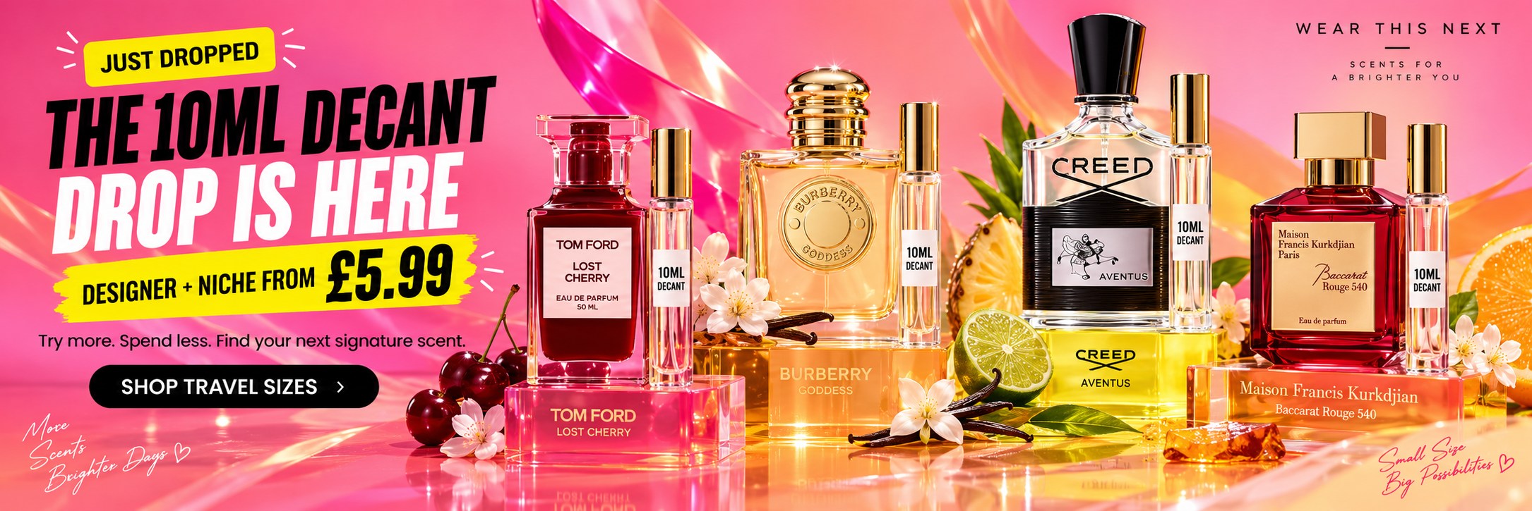 The 10ml decant drop is here — designer and niche fragrances from £5.99